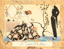 Le Grand Décolletage, from Le Bonheur du Jour ou, Les Graces à la Mode, 1924. Creator: Barbier, George (1882-1932)