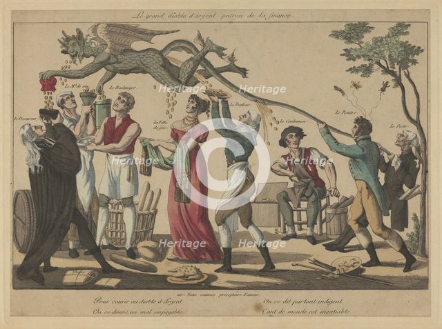 Le grand Diable d'argent, patron de la finance, Early 19th cen.. Artist: Anonymous  