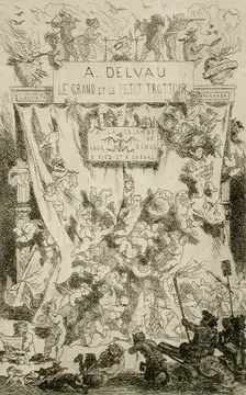 Le Grand et le petit trottoir, 1866. Creator: Félicien Rops