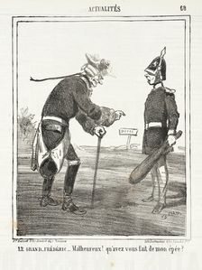 Le Grand Frédéric: Malheureux! qu'avez vous fait de mon épée?, 1864. Creator: Cham