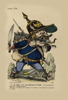 Le grand ogre allemand. (King Wilhelm eats the German small states), 1866. Creator: Anonymous