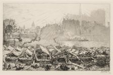 Le Grande Marché aux Pommes, 1917. Creator: Auguste Louis Lepère (French, 1849-1918)