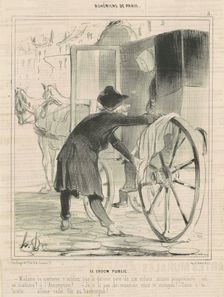 Le groom public, 19th century. Creator: Honore Daumier