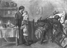 Le Grossier Envahisseur; L'epreuve de chaque jour de la femme Francaise en pays..., 1914. Creator: Lucien Jonas