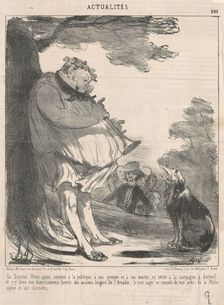 Le Docteur Véron ayant renoncé à la politique...à Auteuil...., 1852. Creator: Honore Daumier