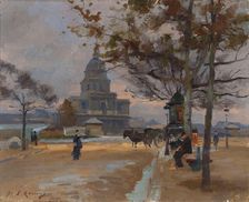 Le Dôme des Invalides vu depuis l'avenue de Ségur, 1914. Creator: Jules Ernest Renoux