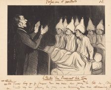 Le dortoir d'un pensionnat bien tenu, 1846. Creator: Honore Daumier