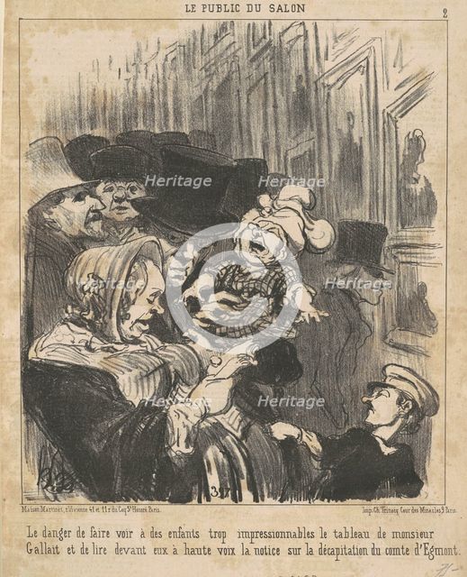 Le danger de faire voir a des enfants ..., 19th century. Creator: Honore Daumier.