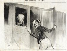 Le Danger de s'Assoupir en Voyage, 1843. Creator: Honore Daumier