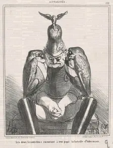 Le deux grands ducs racontant à leur papa la bataille d'Inkermann, 1850s. Creator: Honore Daumier