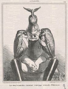 Le deux grands ducs racontant à leur papa la bataille d'Inkermann, 1850s. Creator: Honore Daumier