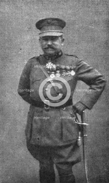 'Le deuxieme anniversaire de L'Yser; le general Meiser', 1916. Creator: Unknown.