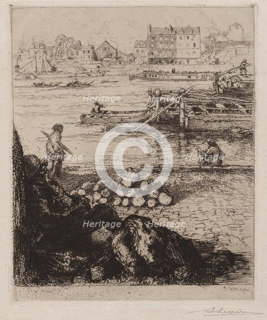 Le Débardeur: Quai de la Gare, 1894. Creator: Auguste Louis Lepère (French, 1849-1918).