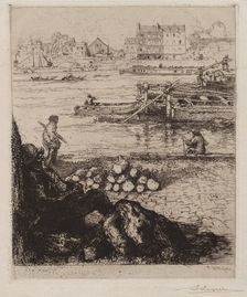Le Débardeur: Quai de la Gare, 1894. Creator: Auguste Louis Lepère (French, 1849-1918)
