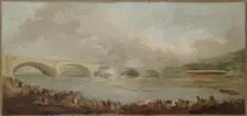 Le décintrement du pont de Neuilly, le 22 septembre 1772, between 1772 and 1775. Creator: Hubert Robert