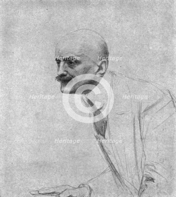 'Le defaitisme et les grands proces; le proces Caillaux; M Joseph Caillaux presentant sa...1920. Creator: E Friant.