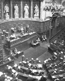 Le defaitisme et les grands proces; le proces Malvy; l'audience de la Haute-Cour..., 1918. Creator: Unknown