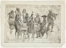 Le Déjeuner de Voltaire à Ferney or Le Souper des Philosophes, c.1773-75. Creator: Unknown