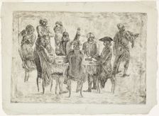 Le Déjeuner de Voltaire à Ferney or Le Souper des Philosophes, c.1773-75. Creator: Unknown