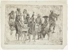 Le Déjeuner de Voltaire à Ferney or Le Souper des Philosophes, c.1773-75. Creator: Unknown