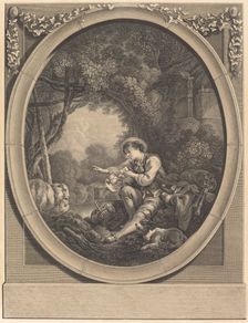 Le Départ du Courrier. Creator: Jacques Firmin Beauvarlet