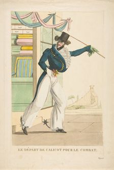 Le Départ de Calicot Pour le Combat, 1817-18. Creator: Unknown