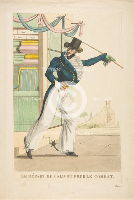 Le Départ de Calicot Pour le Combat, 1817-18. Creator: Unknown.