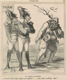 Le départ de l'hiver, 19th century. Creator: Honore Daumier