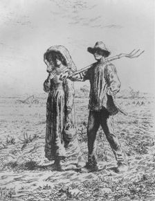 Le Départ Por Le Travail 1863. Artist: Jean Francois Millet