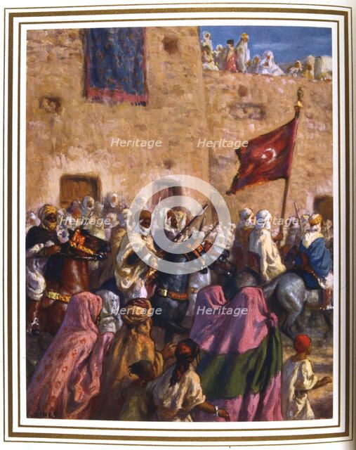 'Le depart pour El Djihad ou la Guerre Sainte' ('Departure for the Jihad or Holy War'), 1918. Artist: Etienne Dinet