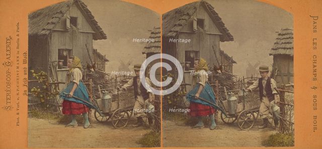 Le depart pour la ville. Aufbruch zur Stadt., about 1865. Creator: S.P. Christmann.