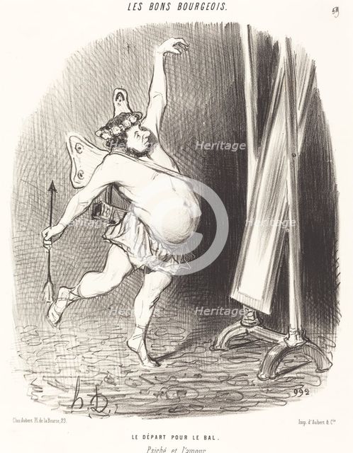 Le départ pour le bal, 1847. Creator: Honore Daumier.