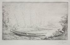 Le Départ pour le pêche, dans les brumes. Creator: Alphonse Legros (French, 1837-1911)