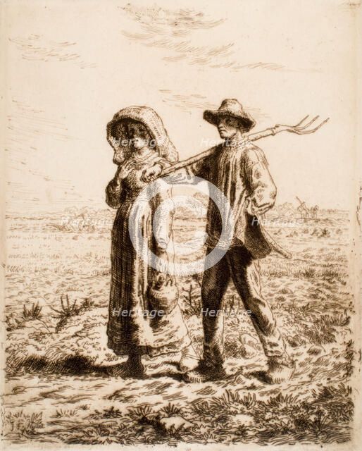 Le Départ pour le travail (Going to Work), 1863. Creator: Jean Francois Millet.