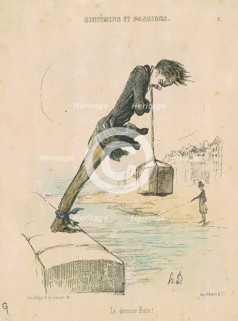 Le dernier bain!, 1840. Creator: Honore Daumier.