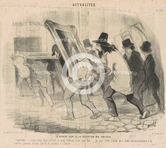 Le dernier jour de la réception des tableaux, February 20, 1846.  Creator: Honore Daumier.