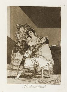 Le descañona.; Los Caprichos, pl.35, 1799. Creator: Francisco Goya