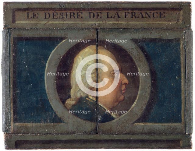 Le Desire' of France. Portrait of Louis XVIII and hidden portrait of Napoleon, c1815. Creator: Unknown.