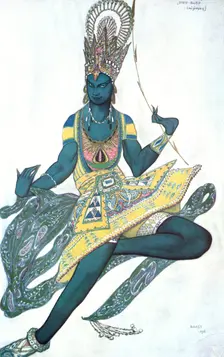 Le Dieu Bleu ('The Blue God'), ballet costume design, 1911. Artist: Leon Bakst