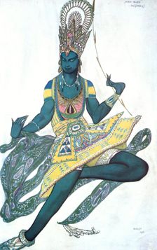 Le Dieu Bleu ('The Blue God'), ballet costume design, 1911. Artist: Leon Bakst