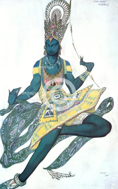 'Le Dieu Bleu' ('The Blue God'), ballet costume design, 1911. Artist: Leon Bakst