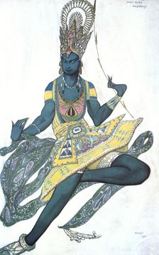 Le Dieu Bleu ('The Blue God'), ballet costume design, 1911. Artist: Leon Bakst