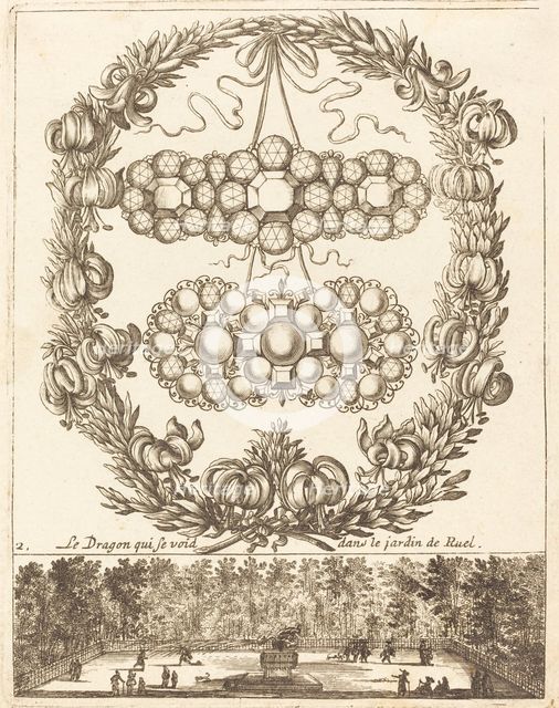 Le dragon qui se void dans le jardin de Ruel, probably 1665. Creator: François Le Febvre.