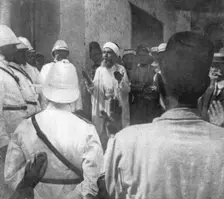 Le drapeau Francais sur la cote Syrienne; Le cheik de Rouad, invoquant Allah..., 1915 (1924). Creator: Unknown