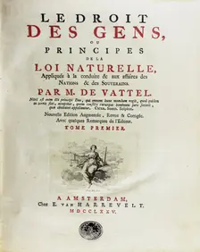 Le droit des gens, ou principes de la loi naturelle, appliqués à la conduite…, 1775. Creator: Anonymous