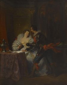 Le Duc et la Duchesse de Guisse. After "Henry III and His Courts" by Alexandre Dumas, 1829. Creator: Devéria, Achille (1800-1857)