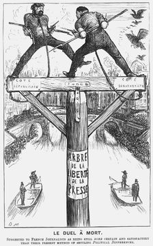 Le Duel à Mort 1869. Creator: George du Maurier
