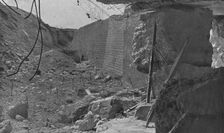 Le Fort de Vaux; Aspect d'un angle de l'ouvrage avec les enormes blocs de beton disloques 1916. Creator: Unknown