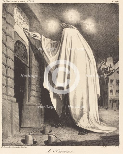 Le Fantôme...., 1835. Creator: Honore Daumier.