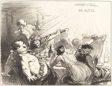 Le Festin de Baltazar-Véron, 1850. Creator: Honore Daumier